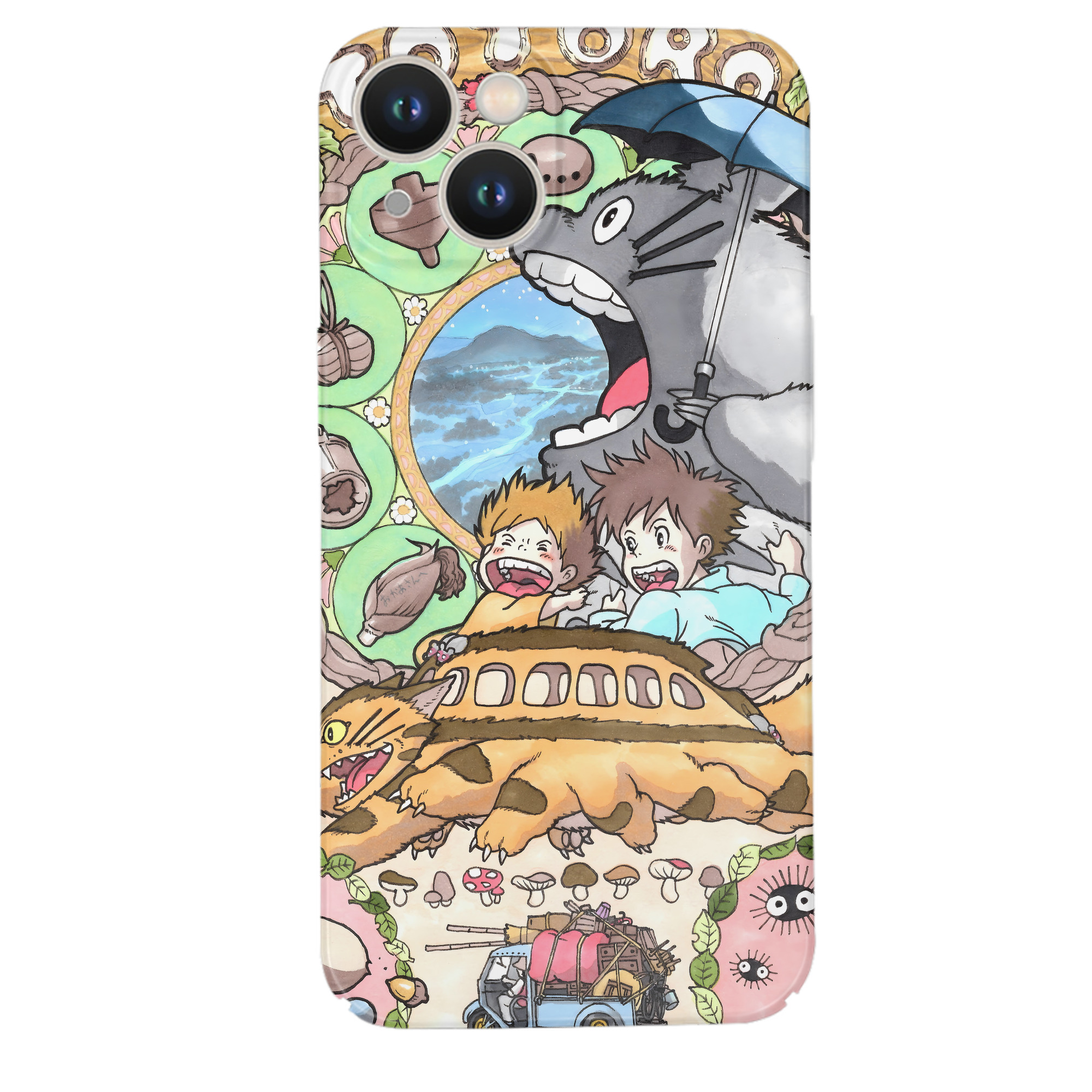 （画像用） となりのトトロ 草壁メイ 草壁サツキ My Neighbor Totoro Satsuki Kusakabe Mei Kusakabe 【iPhone 14シリーズ対応】ハードケース